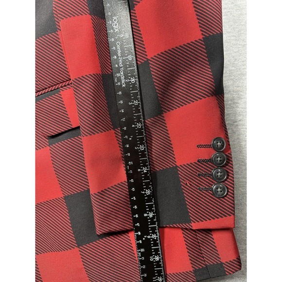 Shinesty The Red &‎ Black Men's Suit Christmas Blazer Pants Size 52 Jacket 44x29 - Picture 7 of 16